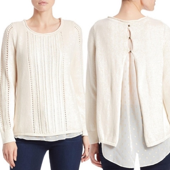 Lucky Brand Sweaters - Lucky Brand Split Layered Sweater Sz M ::XB6